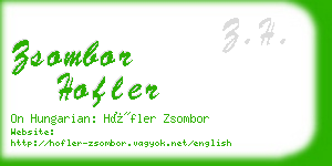 zsombor hofler business card